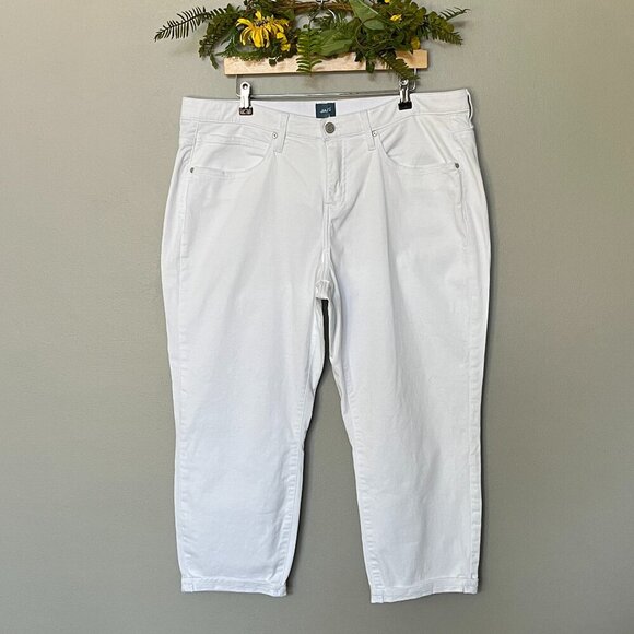 Jag White Cecillia Cropped Jeans  Plus Size 18 - Picture 1 of 9